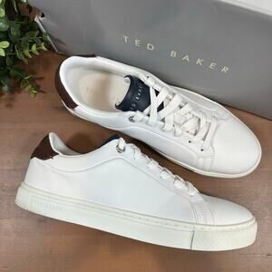 Ted Baker Men's White Low Top Sneakers Size 9.5